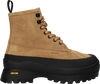 Blackstone Beige foret vintersko med snøring og vibramsåle