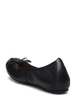 Unisa Acor sort glattskinn ballerina med sløyfe